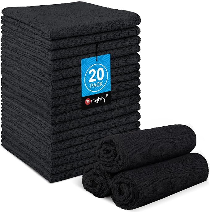 Orighty Washcloths, 20 Pack Microfiber Face Towels, Highly Absorbent and Soft by AllRightinOrighty