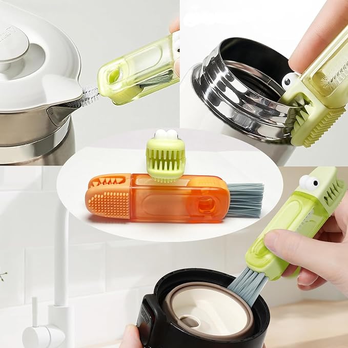 3Pcs 4-in-1 Bottle Cleaning Brush Set, Cup Lid Cleaner and 3pcs Tube Brush Kit - Image 7