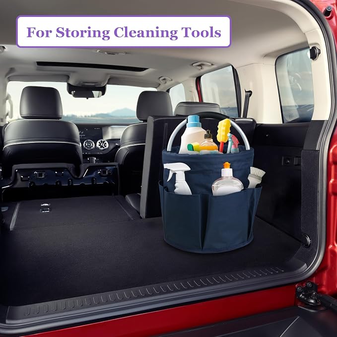 17L Cleaning Caddy with Handle, Portable Shower Caddy in 600D Oxford Fabric - Image 9