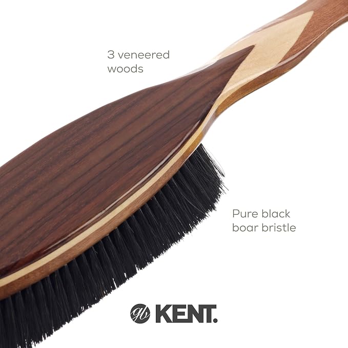 KENT CR8 Clothes Brush, 100% Natural Black Boar Bristle Lint Remover - Image 4