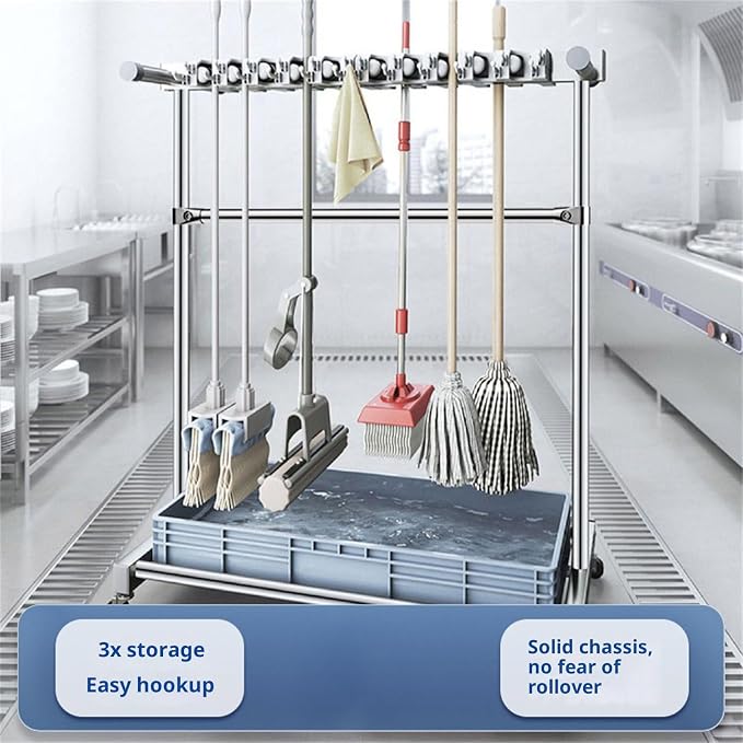 2. Removable Metal Broom Rack - Image 5