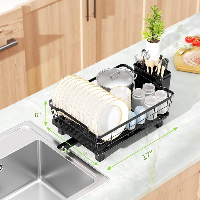 Dish Drying Rack with Drainboard - Image 7