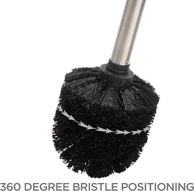 Bath Bliss Toilet Brush and Holder | Self Closing Lid | 360 Degree Brush Head | - Image 5