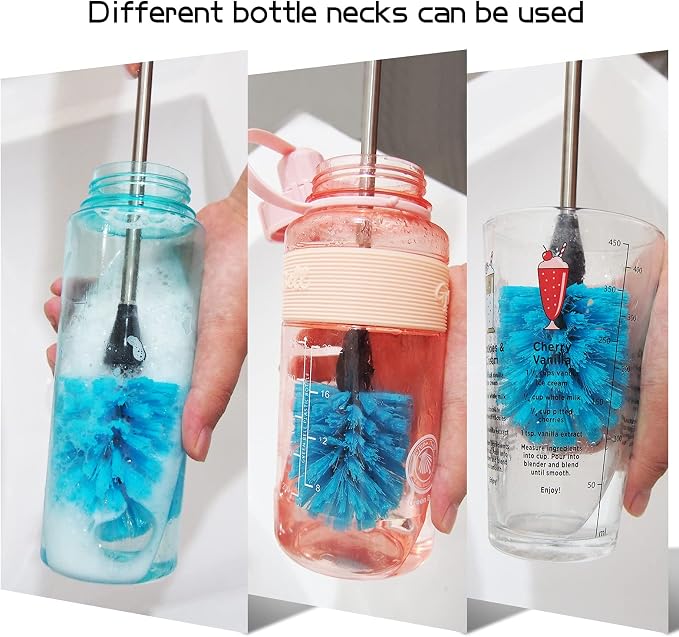 Long Bottle Brush, 17 in Bendable Cleaner Brushes - Image 2