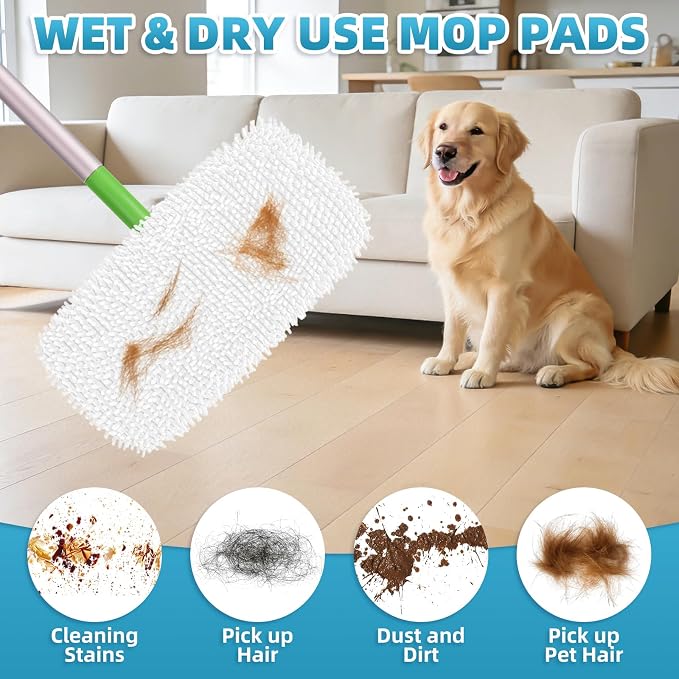 6 Pack Reusable Mop Pads Compatible - Image 3