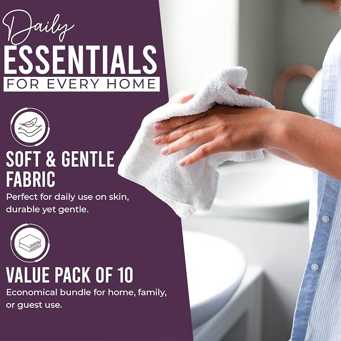 DAN RIVER 10 Pack Wash Cloths for Showering - Image 6