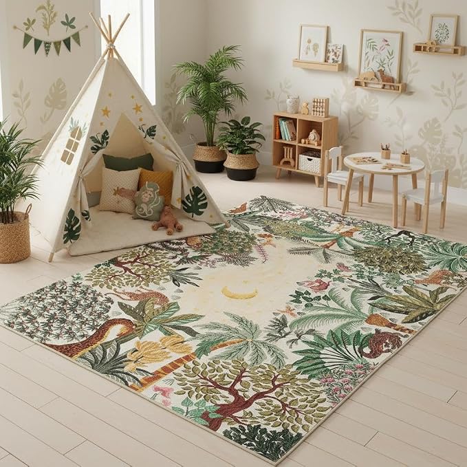 GarveeHome 4x6 Washable Nursery Rug by GarveeHome