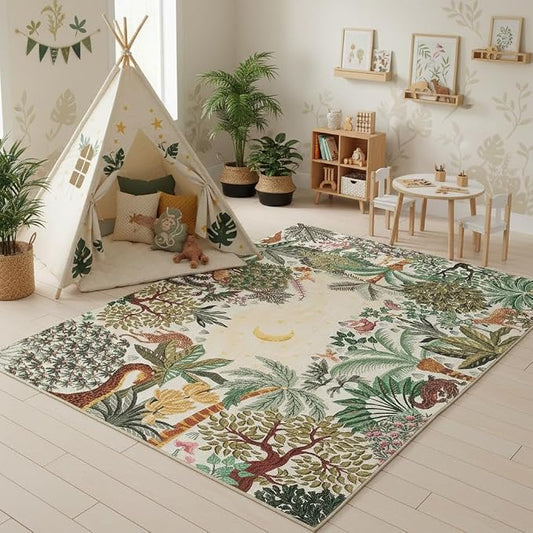 GarveeHome 4x6 Washable Nursery Rug by GarveeHome