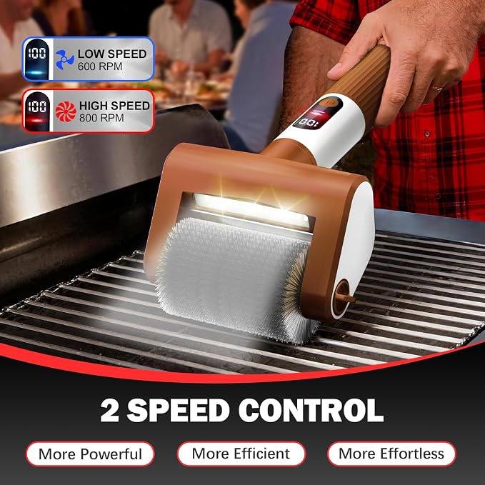 Electric Grill Brush, 2-Speed BBQ Grill Brush - Image 2