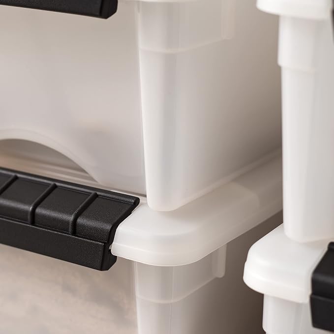 IRIS USA 6 Qt Stackable Plastic Storage Bins - Image 9