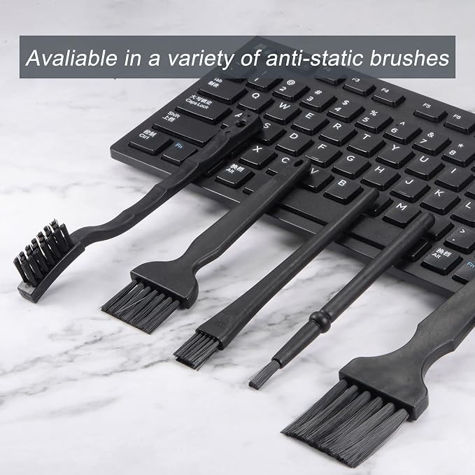 uxcell 4 Pcs Anti Static ESD Brush Portable Plastic Handle Nylon Lab Cleaning - Image 4