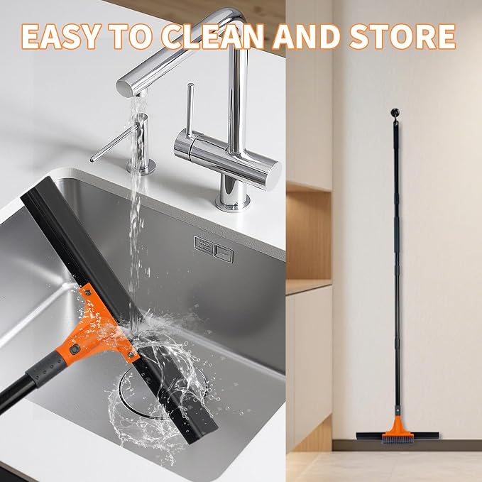 Rubber Floor Squeegee for Concrete Tile Floor, Large Water Squeegee Heavy Duty - Image 7