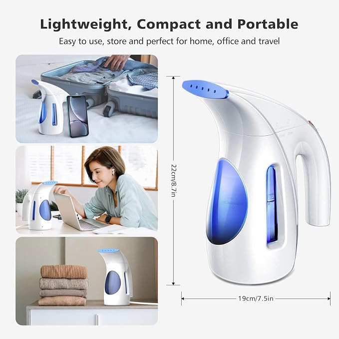 HiLIFE Steamer for Clothes Upgraded, Portable Handheld Clothing Steamer - Image 6