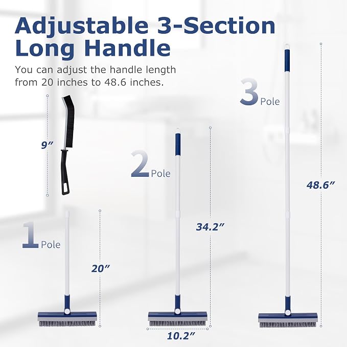 Grout Brush with Long Handle, Grout Cleaner Brush - Image 7