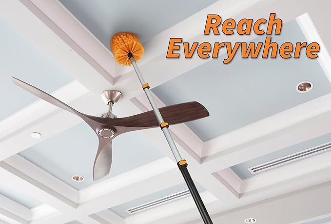 5-25 ft Cobweb Duster with Extension Pole // 30+ Foot High Reach Spider Web - Image 5