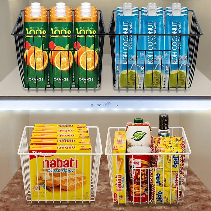 Slideep Refrigerator Freezer Organizer Wire Storage Basket, Farmhouse Food Wire - Image 7
