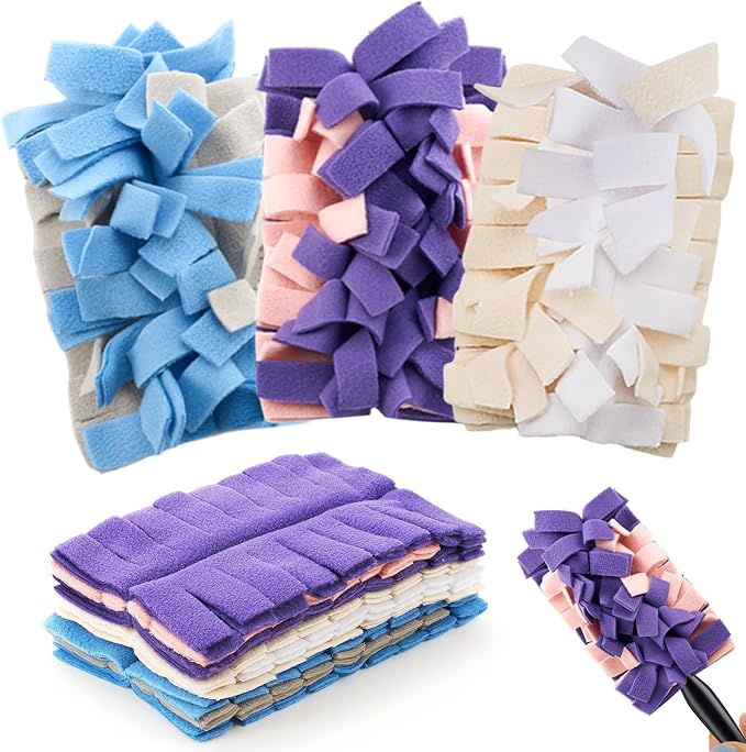 Zubebe 3 Pcs Duster Refill Reusable Fleece Duster Refills Feather Flat Dusters by Zubebe