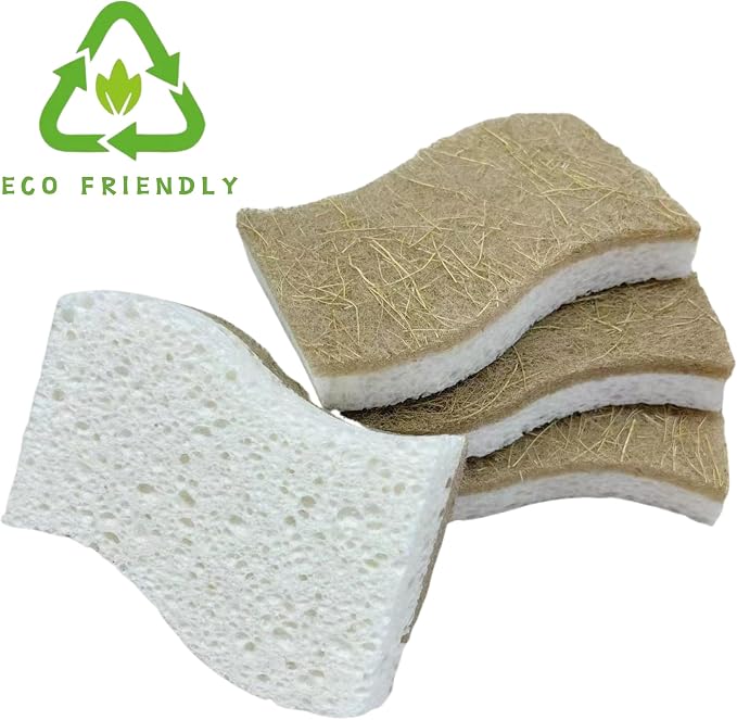 UCCO Eco Friendly Biodegradable Kitchen Sponges 12 Pack – Natural Compostable - Image 6