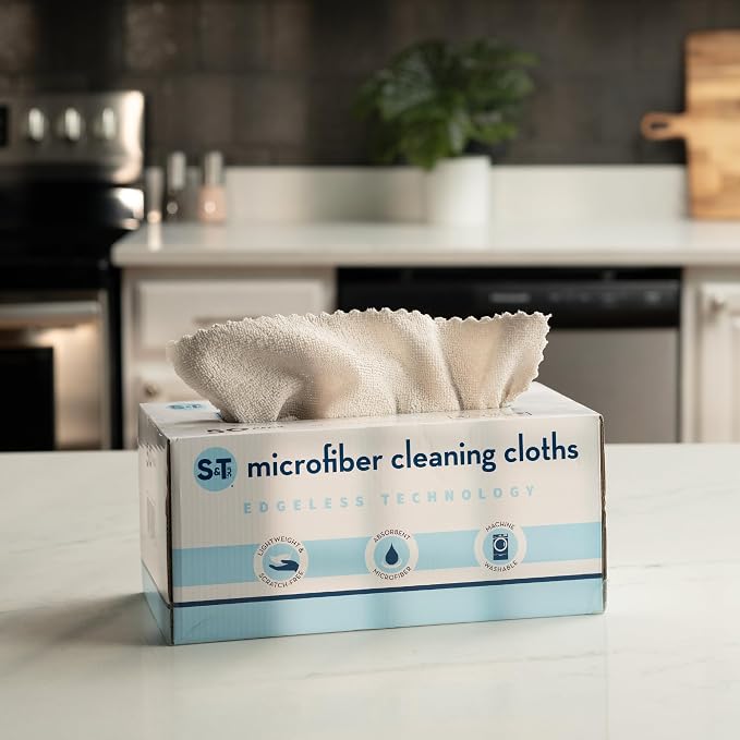 S&T INC. 50 Pack Microfiber Cleaning Cloth - Image 8