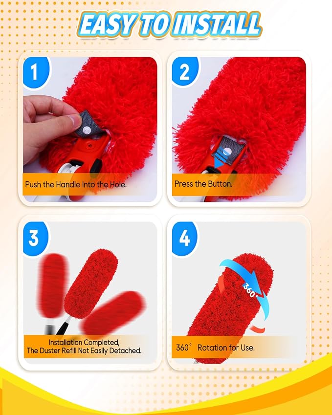 KEEPOW Reusable Microfiber Duster Refills Compatible - Image 4