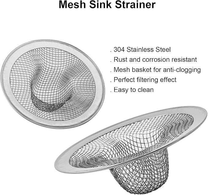 6-Pack Bathroom Mesh Sink Drain Strainer - Image 7