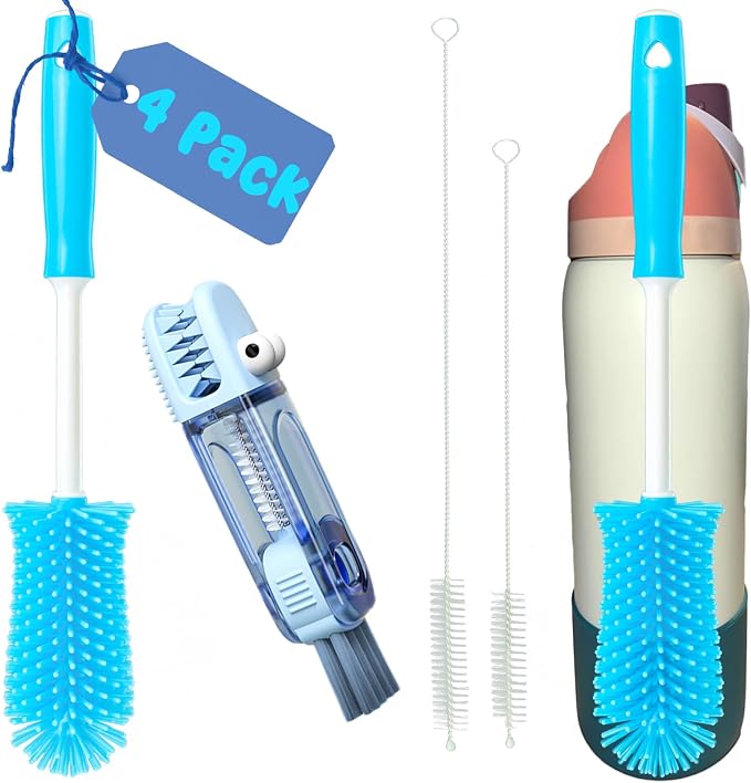 4 Pack Bottle Brush Cleaner Water Bottle Brush Cleaning Kit Straw Cleaner by Gmleey