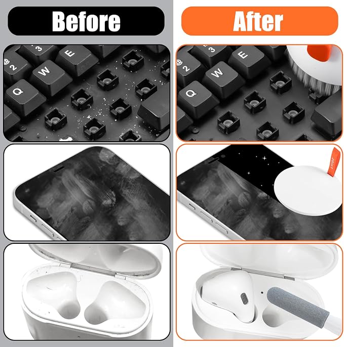 walrfid 2pcs White Pink Computer Keyboard Cleaner Kit, Laptop Screen Cleaning - Image 5