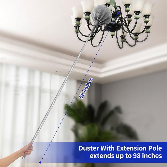 5PCS Dusters for Cleaning, Extendable Microfiber Duster - Image 6