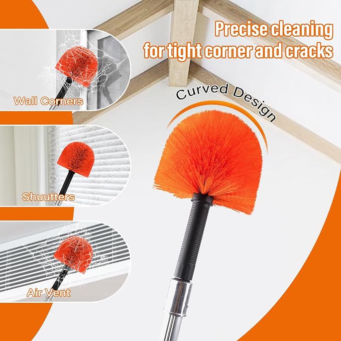 26 FT Cobweb Duster with Extension Pole, Spider Web Brush with Pole Extend - Image 3