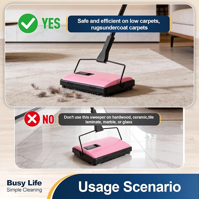 Yocada Manual Carpet Sweeper Cleaner Household Sweeper - Image 6