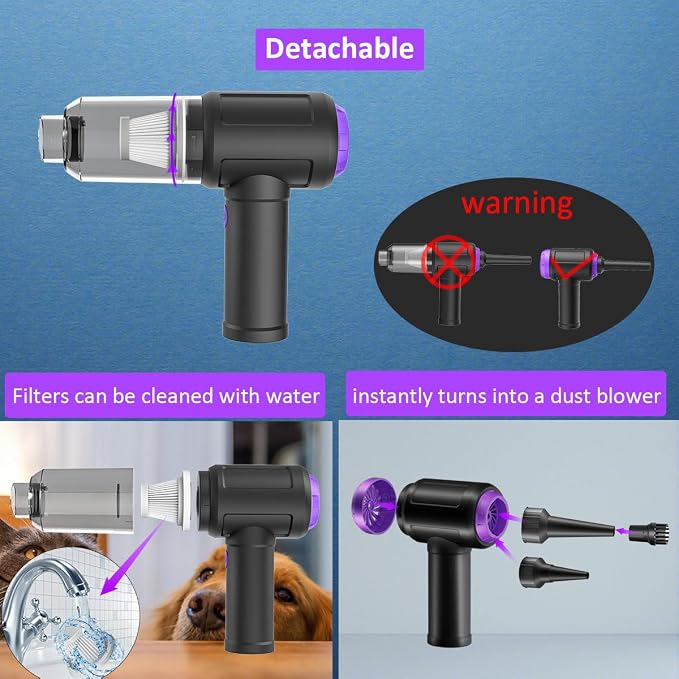 14500 Pa Computer Vacuum Cleaner Mini & 110000RPM Compressed Air Duster - Image 7