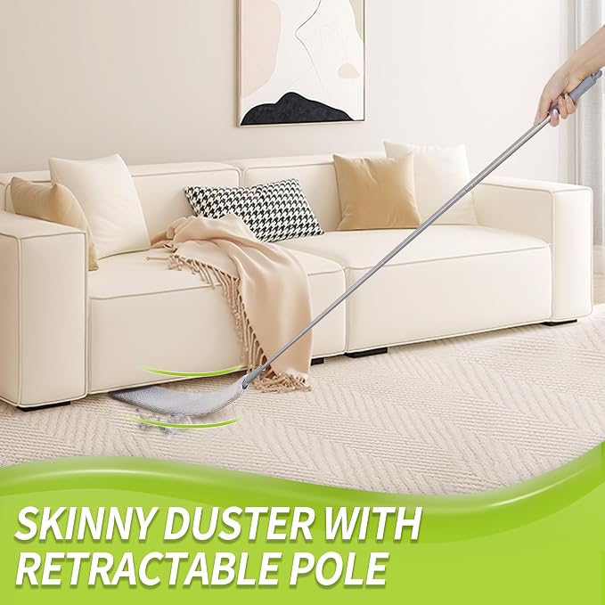 Duster with Extension Pole, Skinny Duster/Under Appliance Cleaning Tool & - Image 3