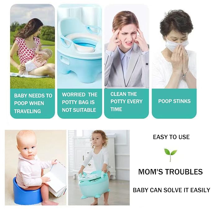 Potty Chair Liners with Elastic, Portable Potty Training Bags, Potty Refill - Image 5