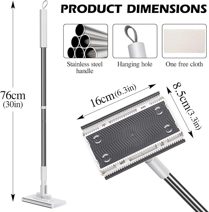 Mini Sweeper Mop, Masthome Reusable Clamp Mop - Image 2