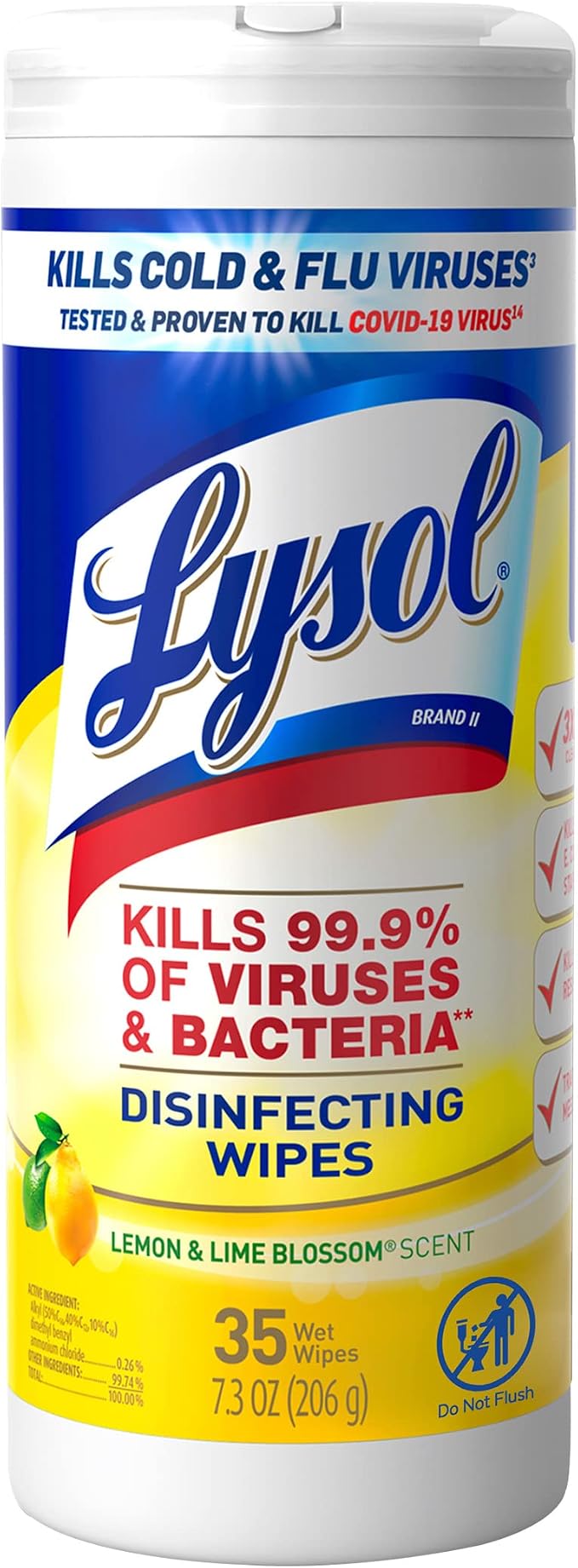 Lysol Disinfectant Wipes, For Disinfecting, Deodorizing, and Cleaning, Lemon & by Lysol