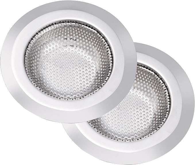 2Pcs Kitchen Sink Drain Strainer, Stainless Steel Kitchen Sink Strainer by Unknown
