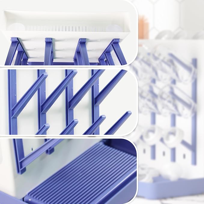 Baby Bottle Drying Rack: Vertical Space Saving Standing Bottle Organizer - Image 3