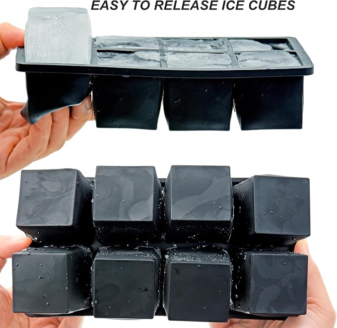 Bangp Large Ice Cube Tray for Whiskey, Metal Reinforced Frame Big Ice Cube Molds - Image 5