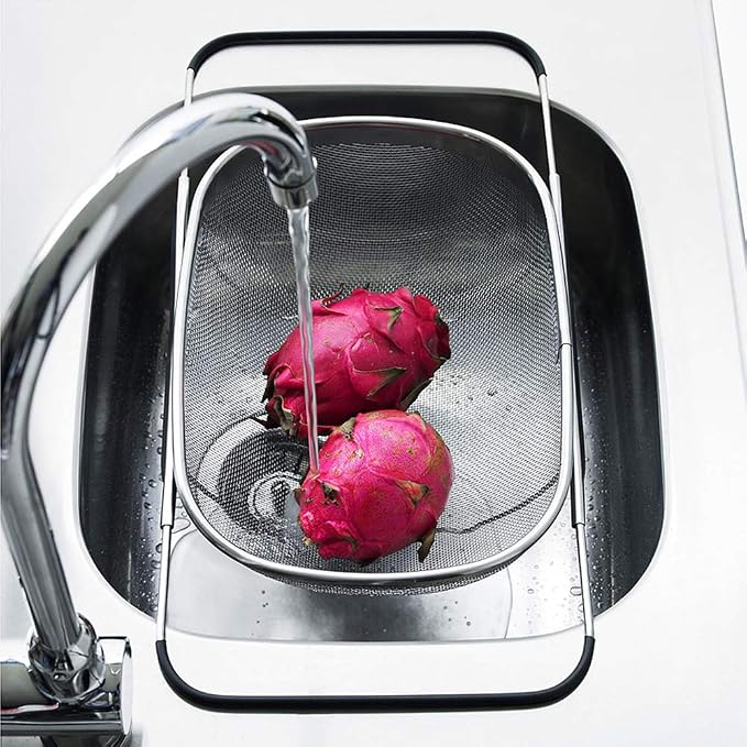 Suwimut 2 Pack Over the Sink Oval Colander - Image 6