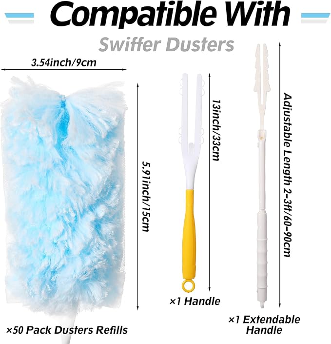52 PCS Disposable Duster Refills, Heavy Duty Duster Refills Kit - Image 2