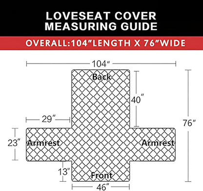 Easy-Going Reversible Loveseat Couch Cover for 2 Cushion Couch Sofa Cover for Dogs Water Resistant Furniture Protector with Foam Sticks Elastic Straps for Pet (Loveseat, Green/Christmas Red)