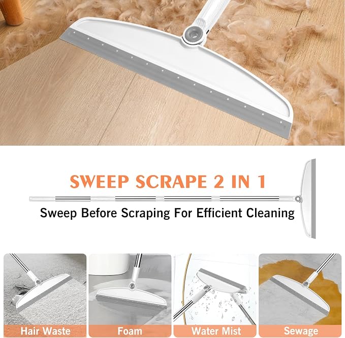 Multifunction Magic Broom, 54 Inch Adjustable Long Handle Silicone Floor - Image 3