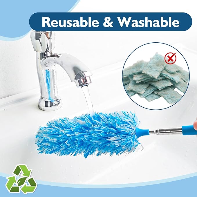 MAVRIZ 12 pcs Microfiber Extendable Duster, Washable & Reusable Duster - Image 5