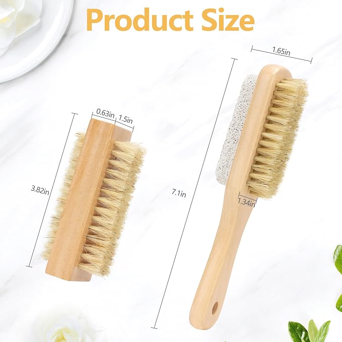 Wooden Nail Cleaning Brush, for Scrubber Hand Fingernails and Toenail As Well - Image 3