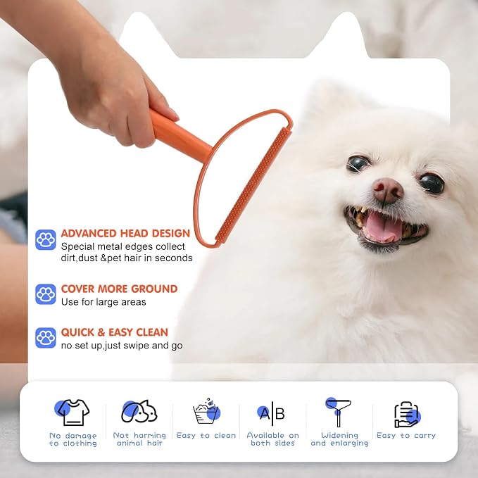 Honeydak 3 Pieces Hair Remover Tool Dog Hair Remover Pro Silicone Cleaner Brush - Image 3