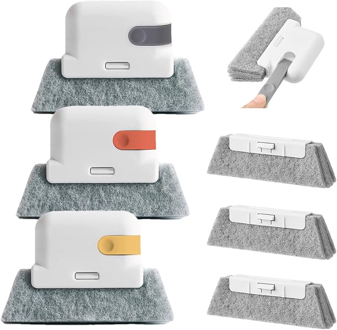 Magic Window Track Cleaner Brush Kit, 3-in-1 Design by Mudocp
