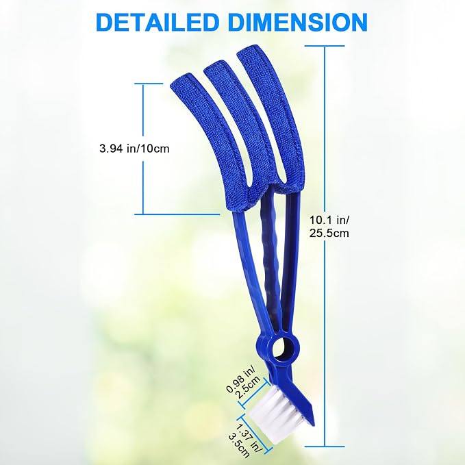 2 in 1 Window Blind Cleaner Duster Tool, Dual Brush Head, - Image 6