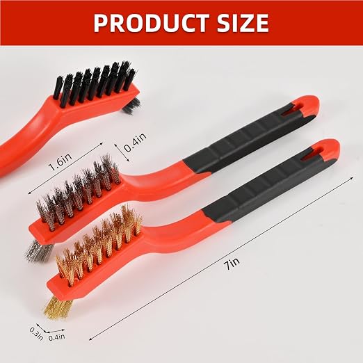 6pcs Wire Brushes for Cleaning Rust, Upgrade Wire Brush Set - Image 3