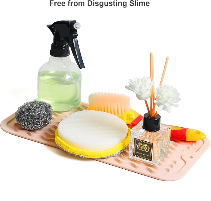 ZLR Silicone Dish Drying Mat for Kitchen Counter, Eco-Friendly Fast Dry Dish Mat - Image 8
