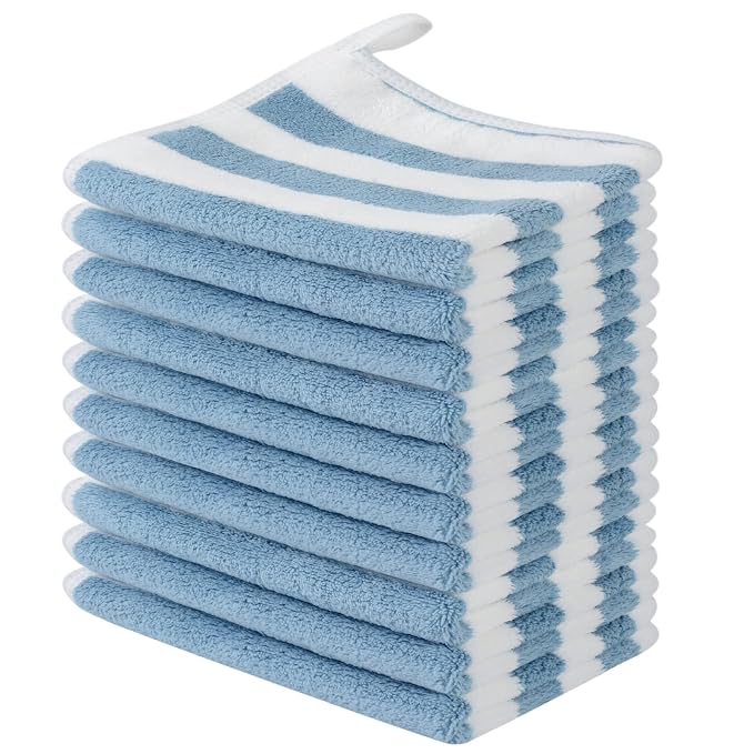 SINLAND Microfiber Facial Cloths Fast Drying Washcloth 12inch x 12inch by SINLAND